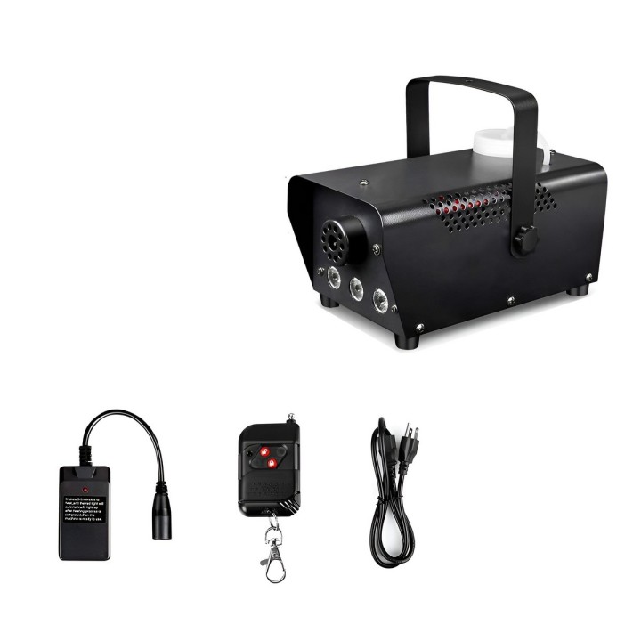 Máquina De Humo 600w Con 3 Luces Led Control Inalámbrico