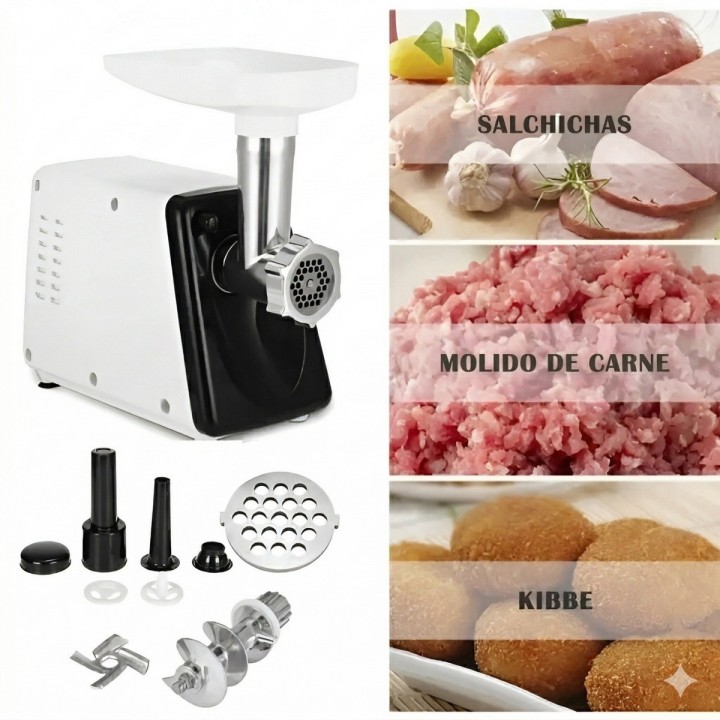 Molino De Carne Eléctrico Profesional 2500w Acero Inoxidable
