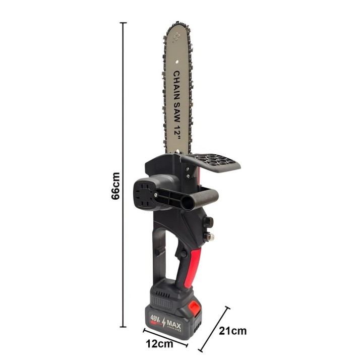 Motosierra Inalámbrica De Mano 12 Pulgadas 48v Con 2 Batería