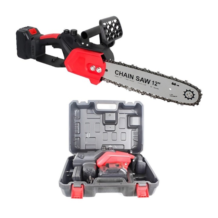 Motosierra Inalámbrica De Mano 12 Pulgadas 48v Con 2 Batería