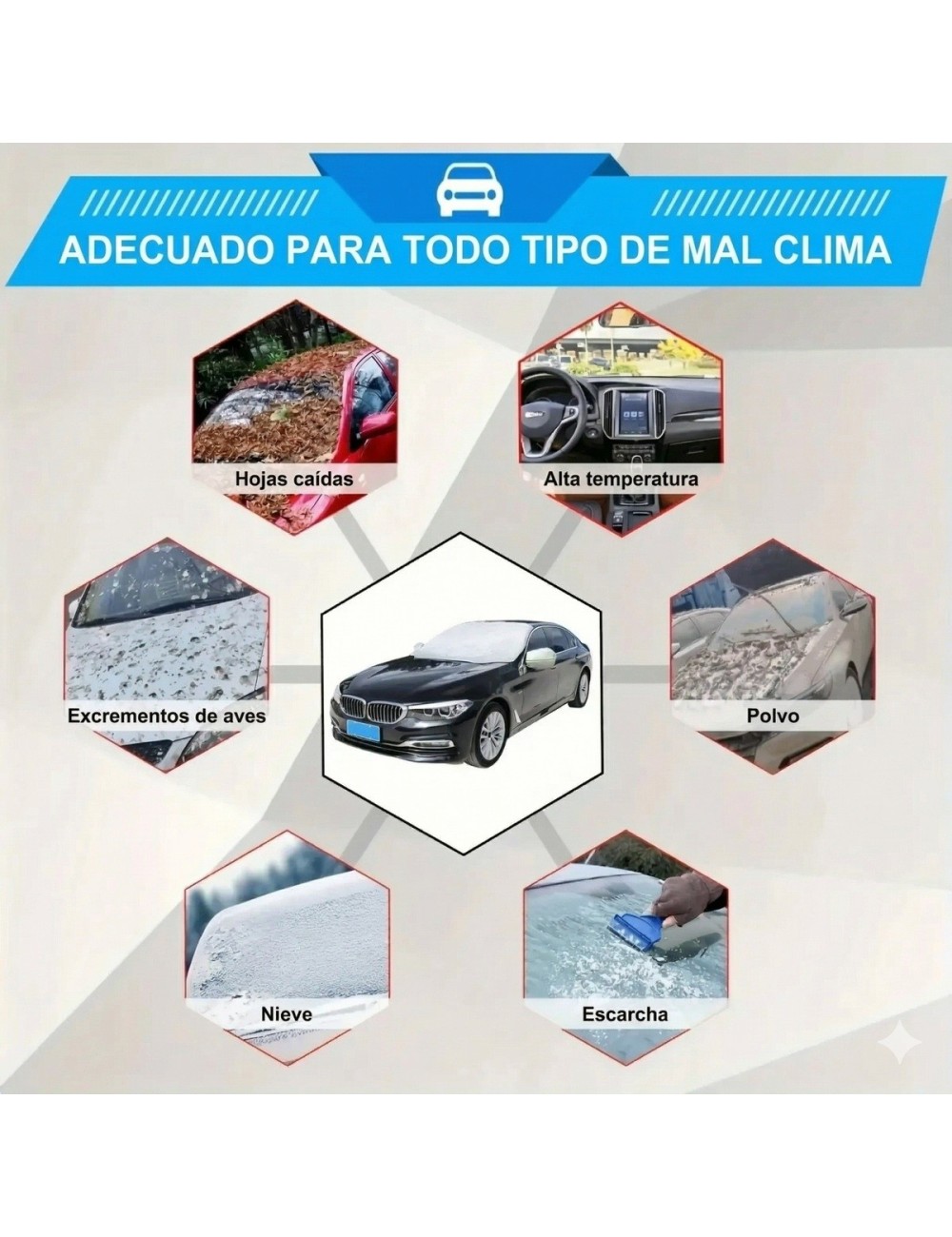 Protector Parasol Panorámico Auto Magnético Antirrobo Pro