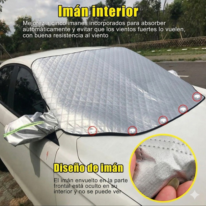 Protector Parasol Panorámico Auto Magnético Antirrobo Pro