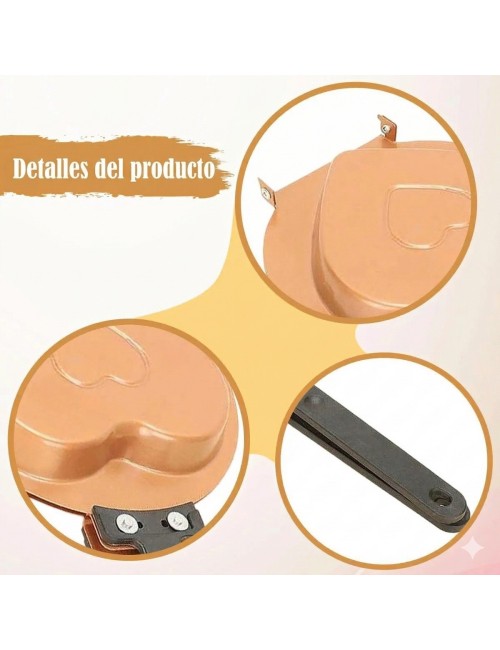 Sartén Sandwichera Doble Molde Corazón Antiadherente