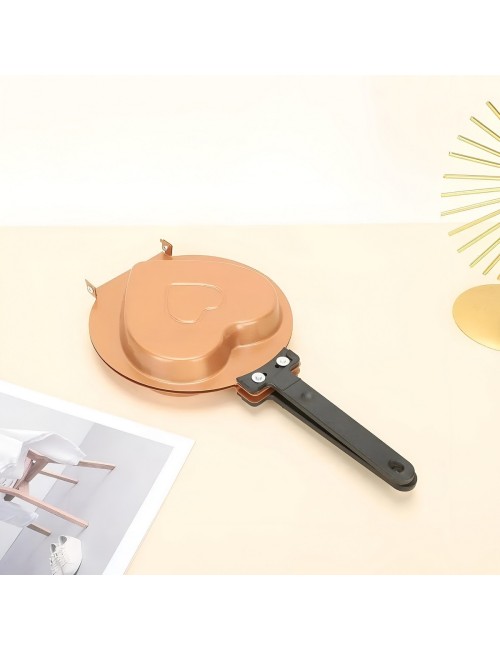 Sartén Sandwichera Doble Molde Corazón Antiadherente