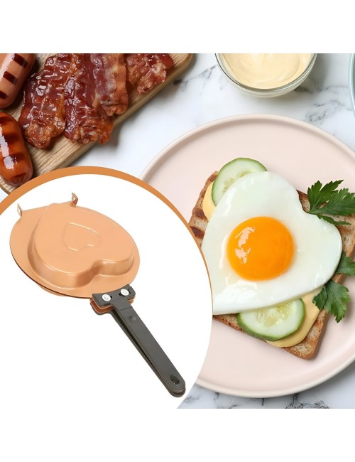 Sartén Sandwichera Doble Molde Corazón Antiadherente