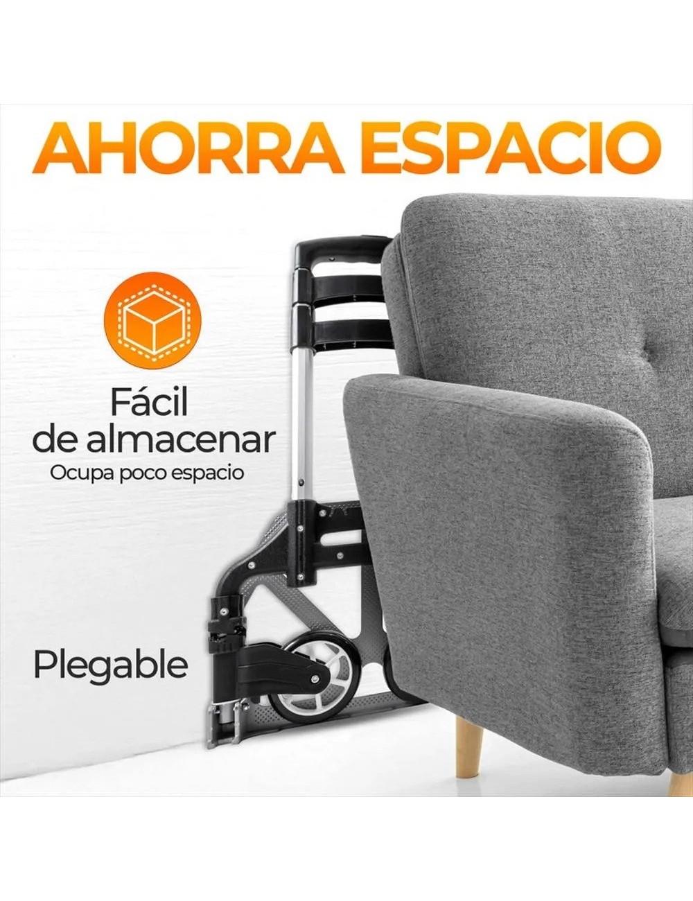 Zorra Carrito De Carga Plegable Multifuncional 70kg Aluminio
