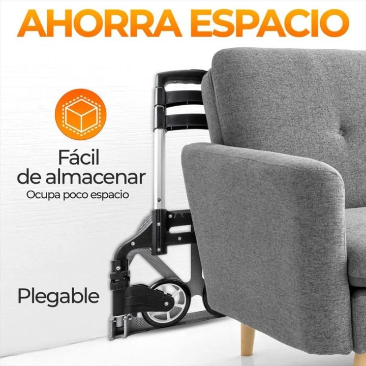 Zorra Carrito De Carga Plegable Multifuncional 70kg Aluminio