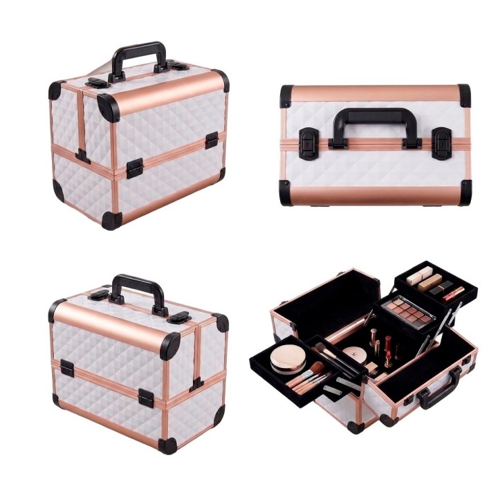 Cofre Neceser Cosmetiquera Profesional Maquillaje Rigida