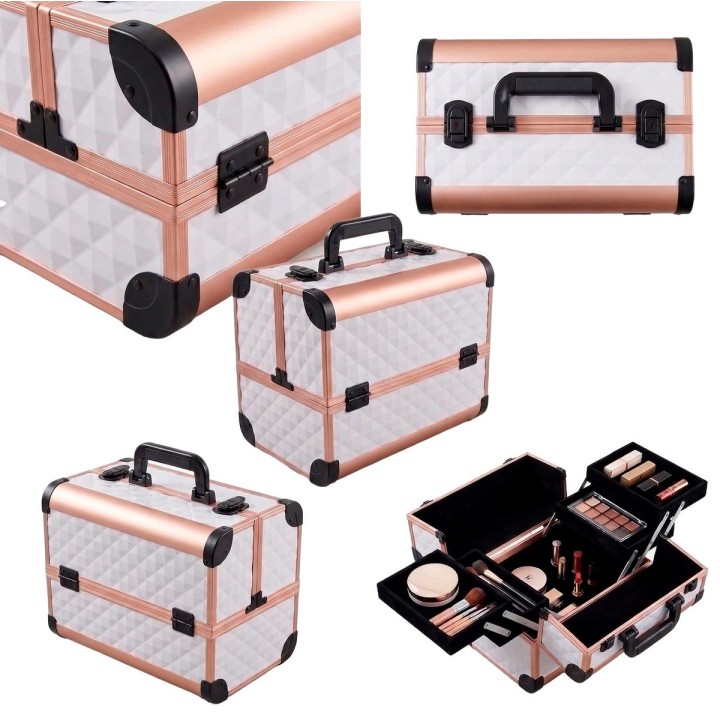 Cofre Neceser Cosmetiquera Profesional Maquillaje Rigida