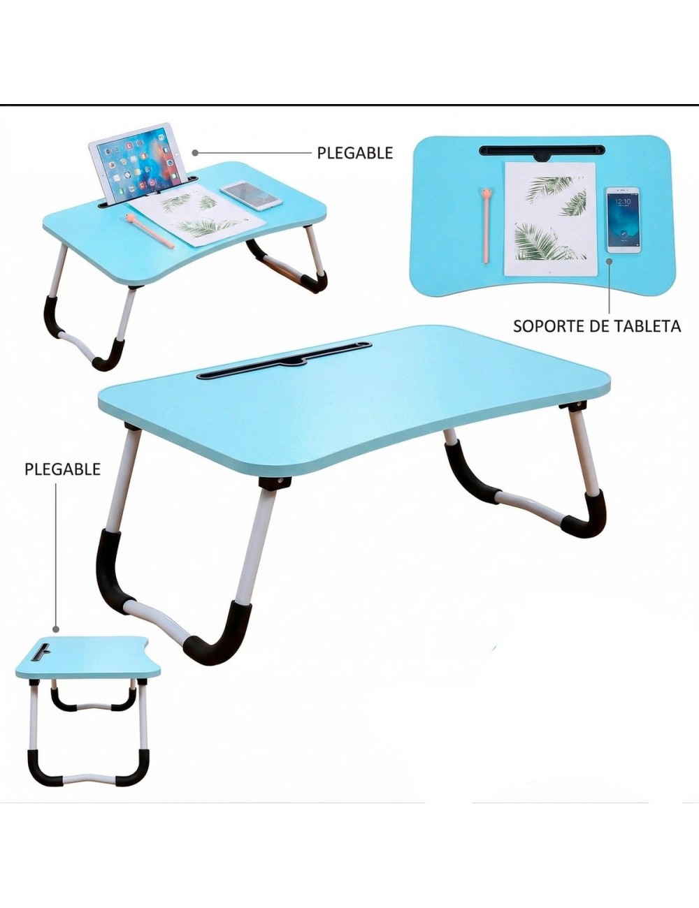 Mesa Plegable Para Cama Portátil Laptop Tablet Desayunador