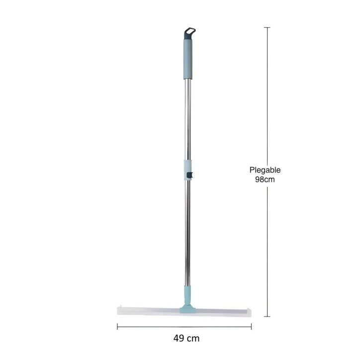 Escoba Mágica Raspador De Silicona 49cm Limpia Vidrios Pisos