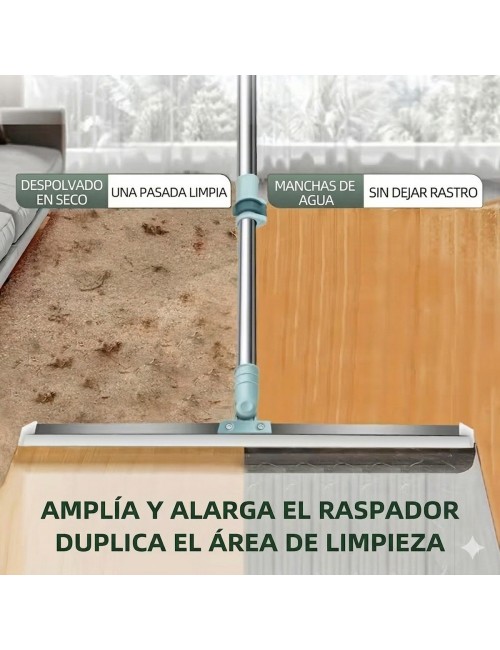 Escoba Mágica Raspador De Silicona 49cm Limpia Vidrios Pisos