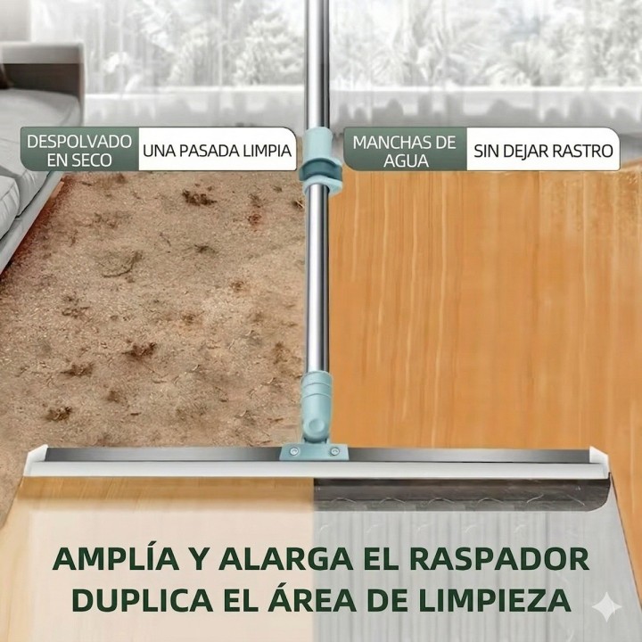 Escoba Mágica Raspador De Silicona 49cm Limpia Vidrios Pisos