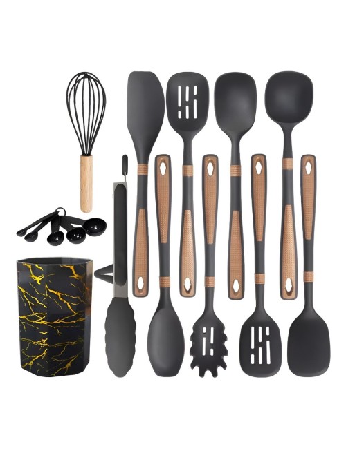 Set Juego Utensilios De Cocina Silicona Antiadherente 14 Pcs