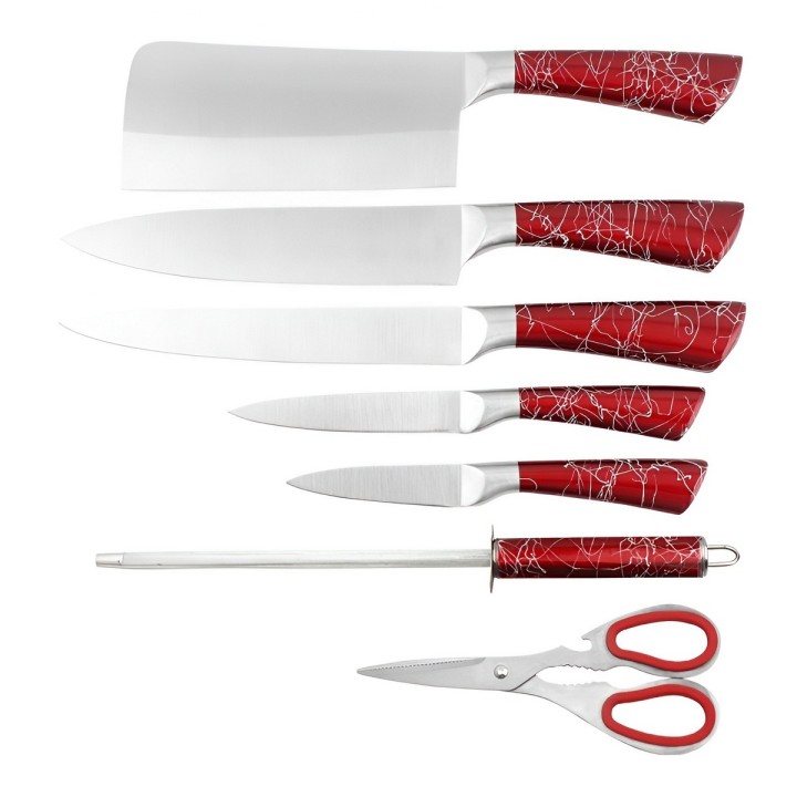 Set Juego De Cuchillos De Cocina Acero Inoxidable 8 Piezas