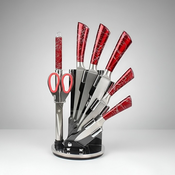 Set Juego De Cuchillos De Cocina Acero Inoxidable 8 Piezas