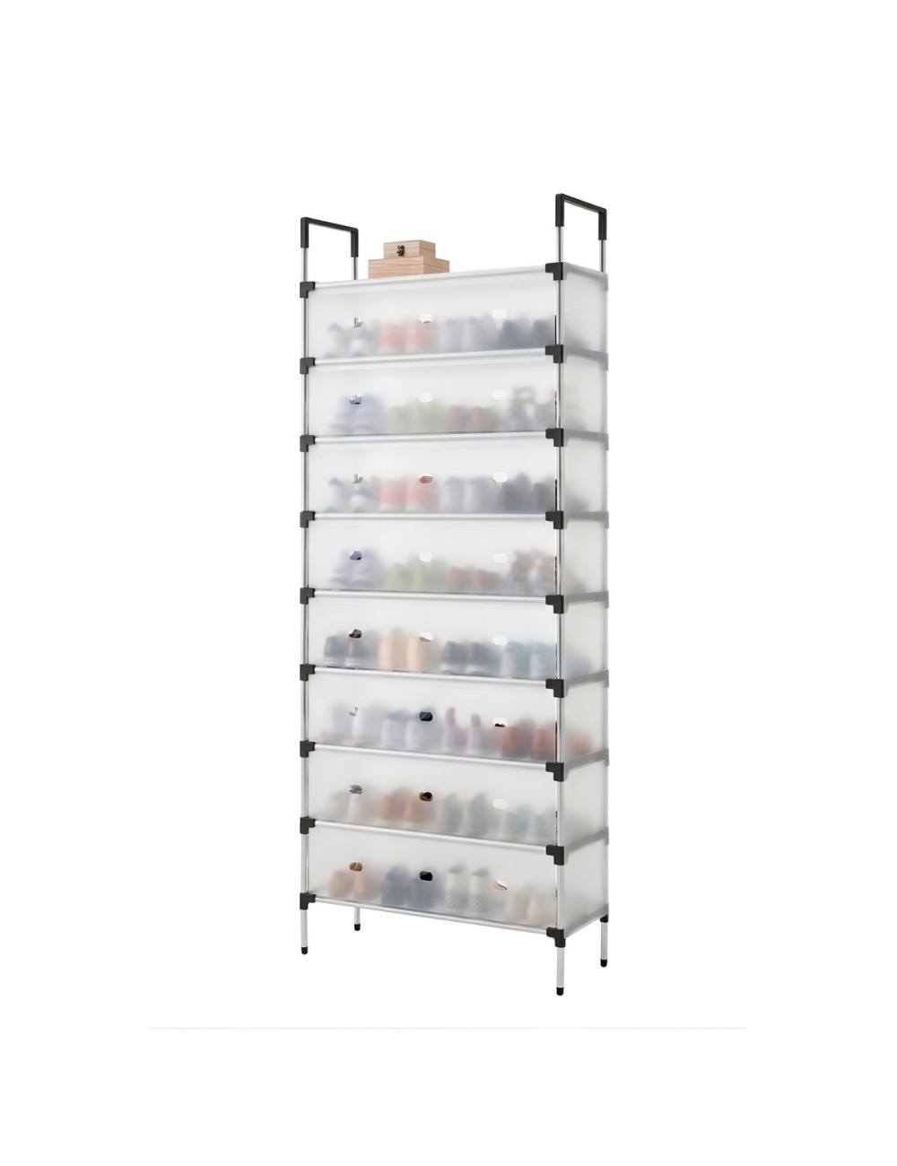 Organizador Zapatero Premium 10 Niveles Antipolvo Con Tapa