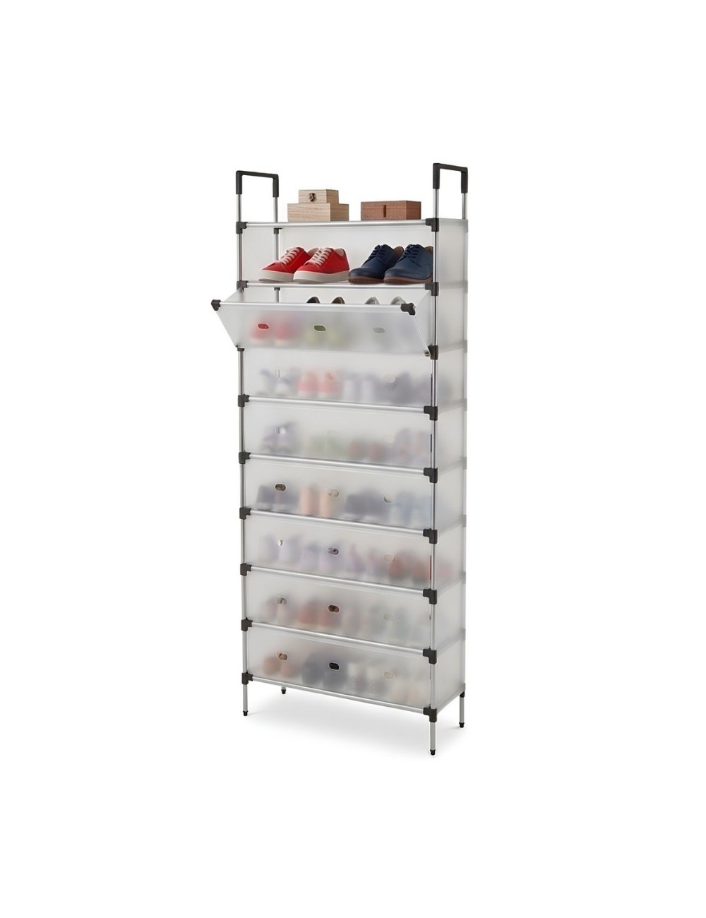Organizador Zapatero Premium 10 Niveles Antipolvo Con Tapa