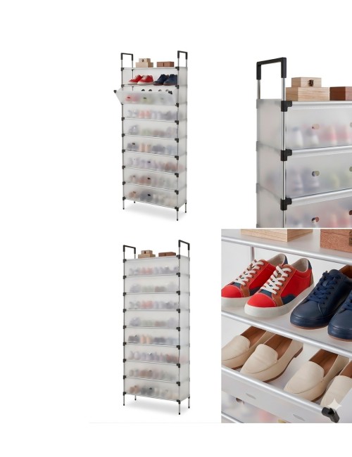 Organizador Zapatero Premium 10 Niveles Antipolvo Con Tapa