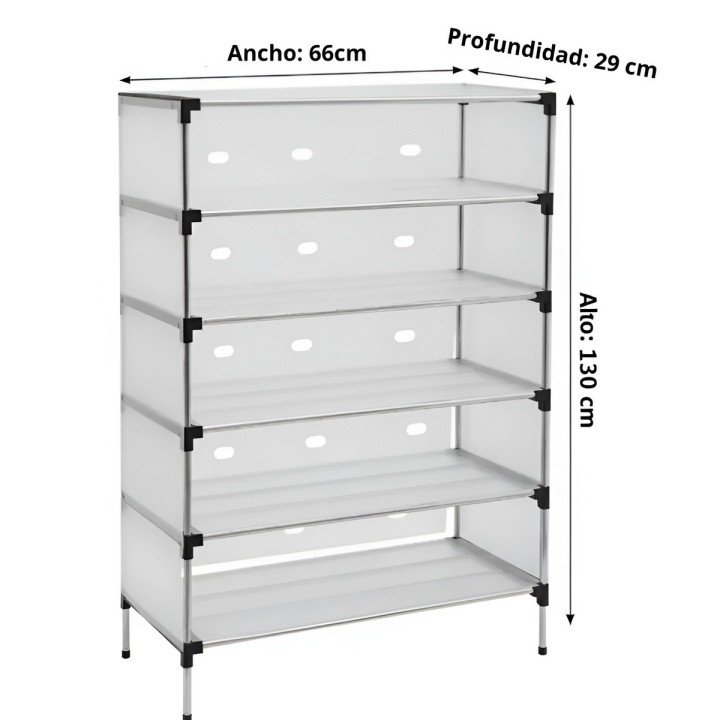 Organizador Zapatero Premium 7 Niveles Antipolvo Con Tapa