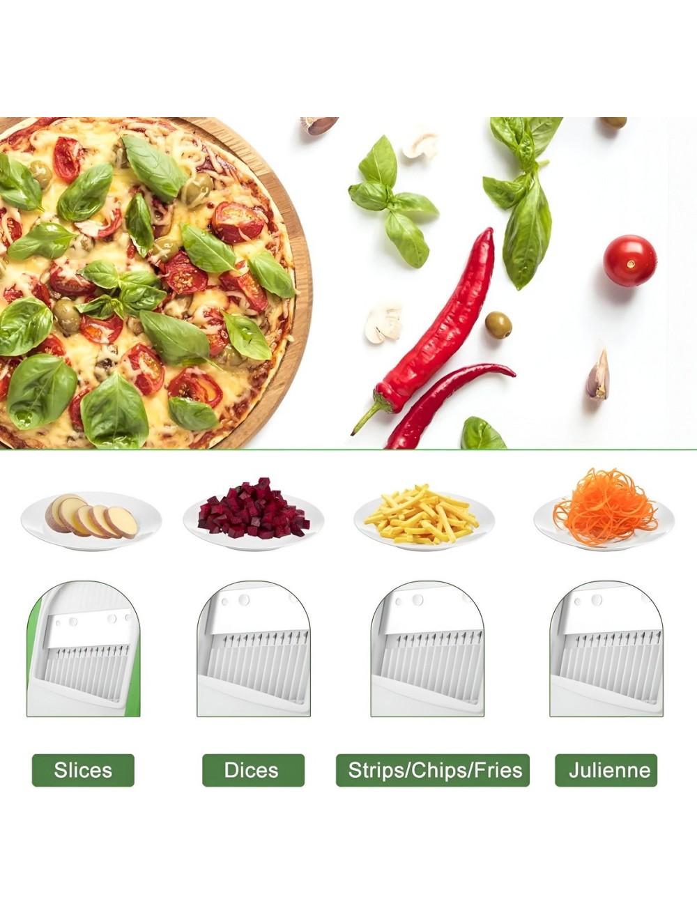 Mandolina Vertical Picador Multiusos Cortador De Vegetales