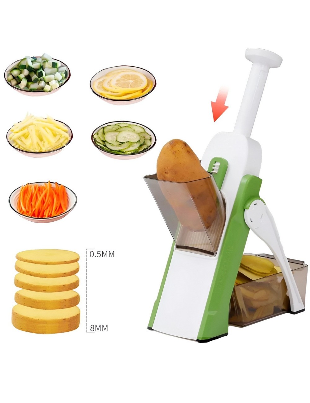 Mandolina Vertical Picador Multiusos Cortador De Vegetales