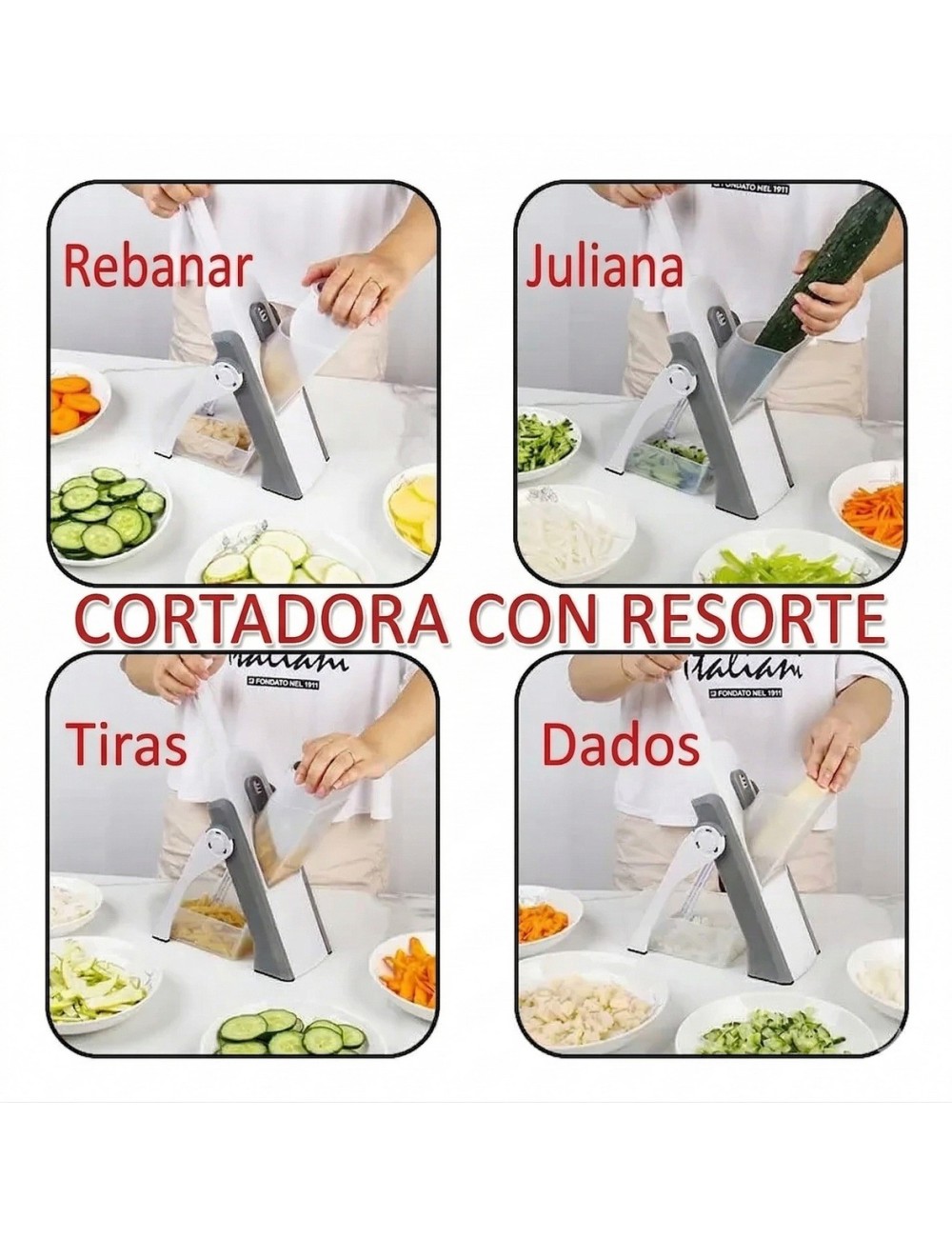 Mandolina Vertical Picador Multiusos Cortador De Vegetales