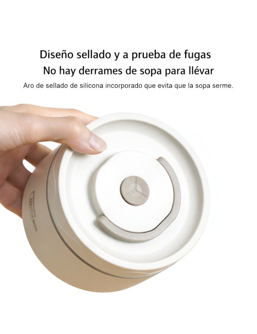 Lonchera Térmica Portátil 3 Recipientes Acero Inoxidable