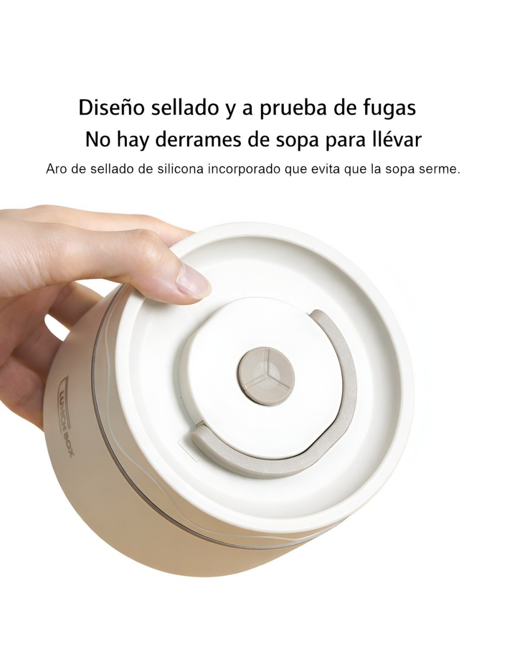 Lonchera Térmica Portátil 2 Recipientes Acero Inoxidable