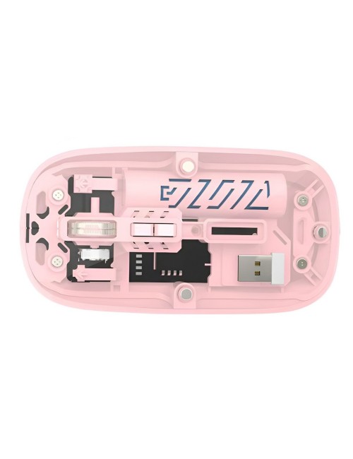 Mouse Inalámbrico Transparente Dual Bluetooth 5.2 + 2.4g Rgb