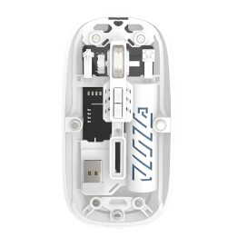 Mouse Inalámbrico Transparente Dual Bluetooth 5.2 + 2.4g Rgb