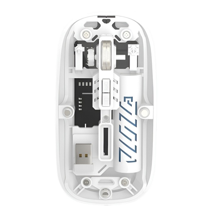 Mouse Inalámbrico Transparente Dual Bluetooth 5.2 + 2.4g Rgb