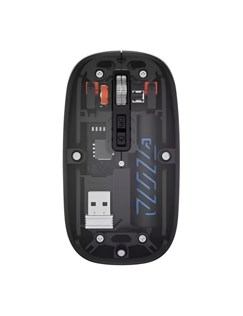 Mouse Inalámbrico Transparente Dual Bluetooth 5.2 + 2.4g Rgb