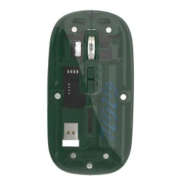 Mouse Inalámbrico Transparente Dual Bluetooth 5.2 + 2.4g Rgb