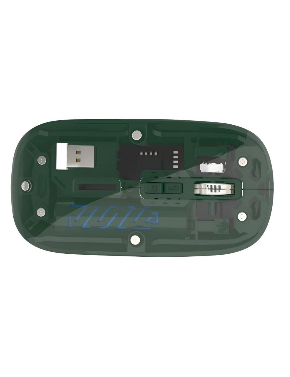 Mouse Inalámbrico Transparente Dual Bluetooth 5.2 + 2.4g Rgb
