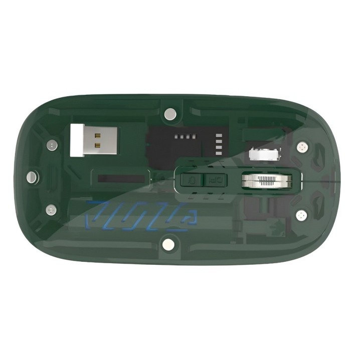Mouse Inalámbrico Transparente Dual Bluetooth 5.2 + 2.4g Rgb