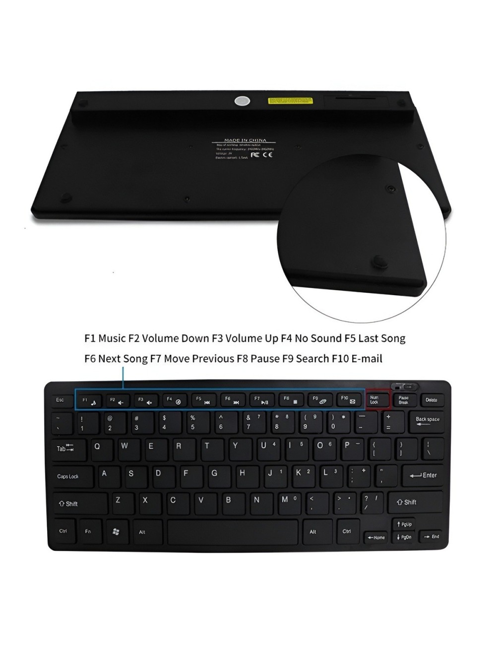 Combo Mini Teclado Y Mouse Inalambrico Ultra Slim Pc Laptop