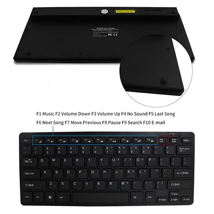 Combo Mini Teclado Y Mouse Inalambrico Ultra Slim Pc Laptop