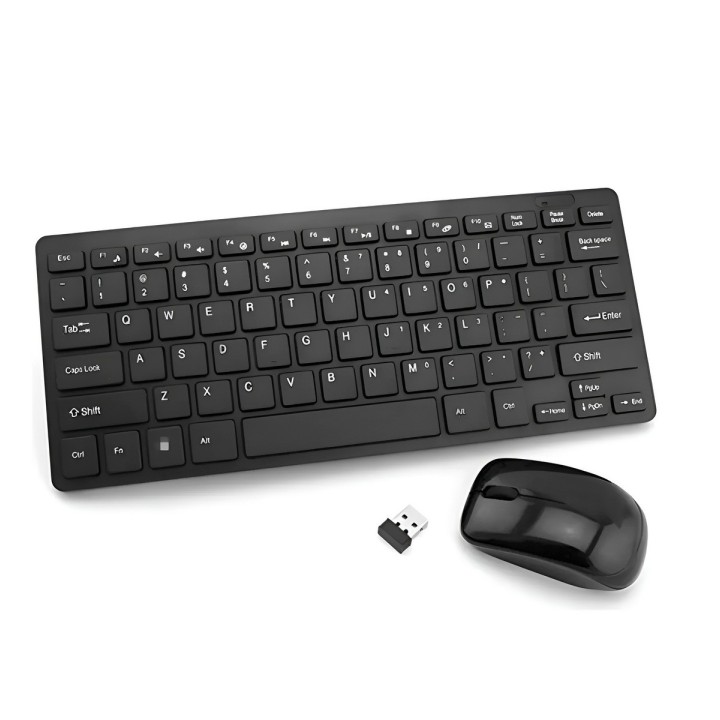 Combo Mini Teclado Y Mouse Inalambrico Ultra Slim Pc Laptop