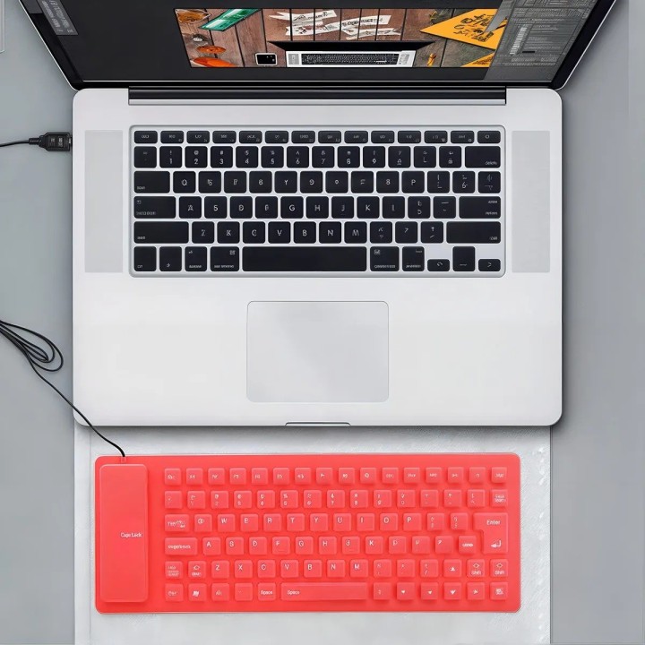 Teclado Flexible Silicona Usb Impermeable Gamer Ergonomico