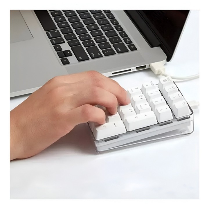 Teclado Numérico Mecánico Gamer Led Pc Laptop 21 Teclas