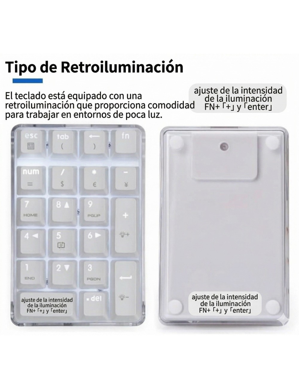 Teclado Numérico Mecánico Gamer Led Pc Laptop 21 Teclas