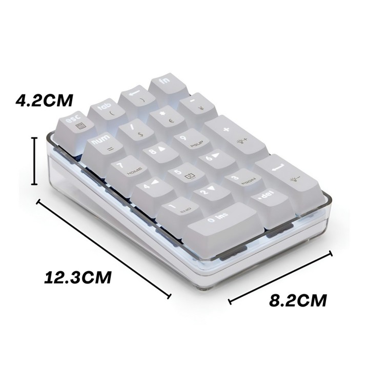 Teclado Numérico Mecánico Gamer Led Pc Laptop 21 Teclas