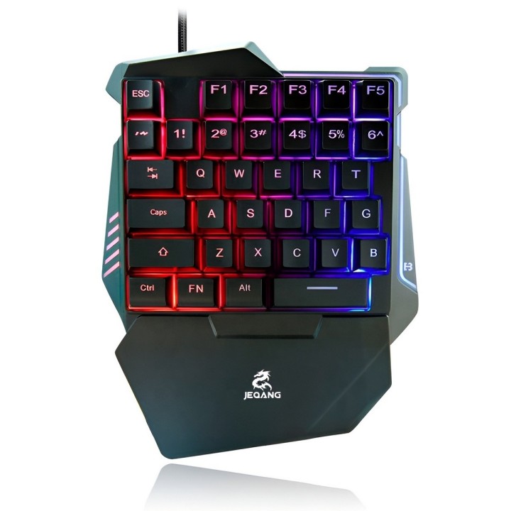 Teclado Gamer Una Mano Rgb Ergonómico Half Keyboard Usb