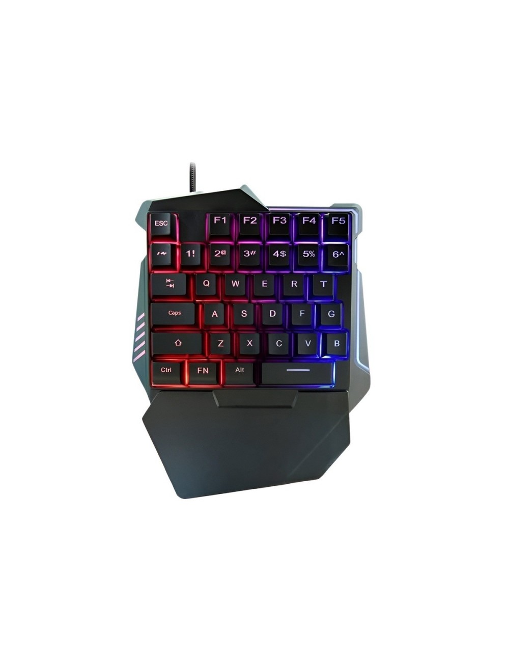 Teclado Gamer Una Mano Rgb Ergonómico Half Keyboard Usb