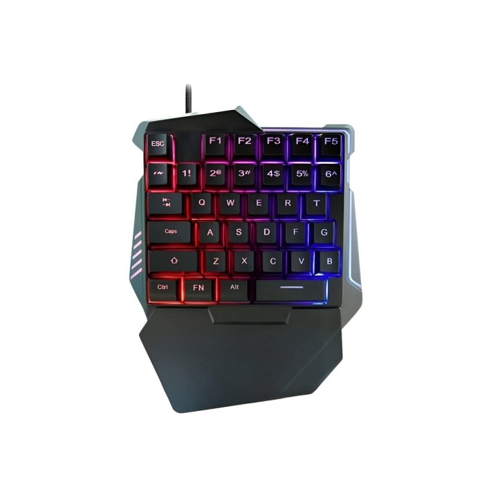 Teclado Gamer Una Mano Rgb Ergonómico Half Keyboard Usb