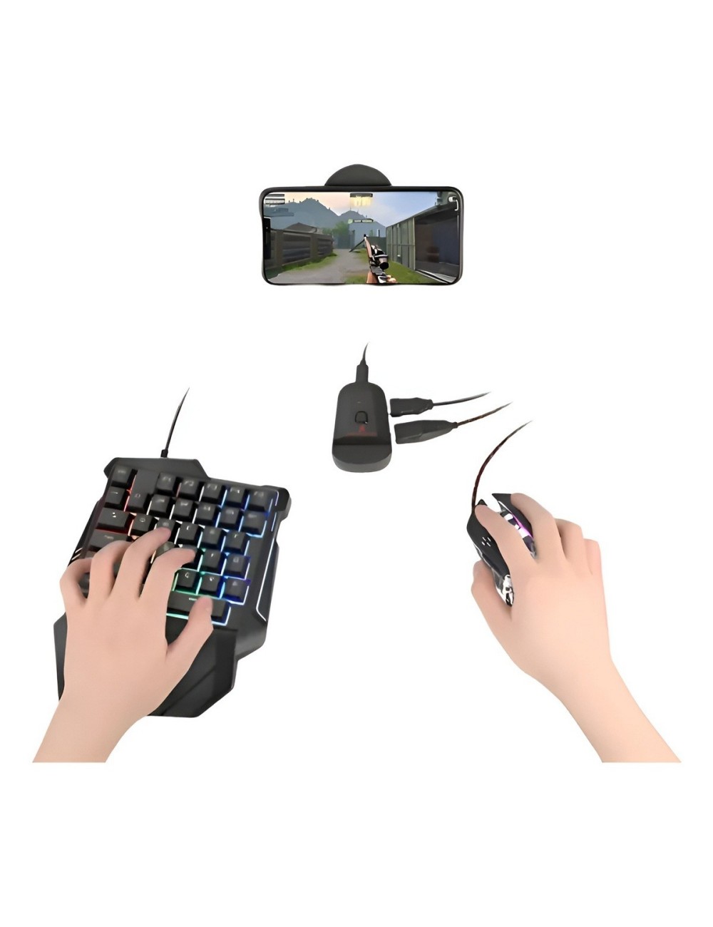 Teclado Gamer Una Mano Rgb Ergonómico Half Keyboard Usb
