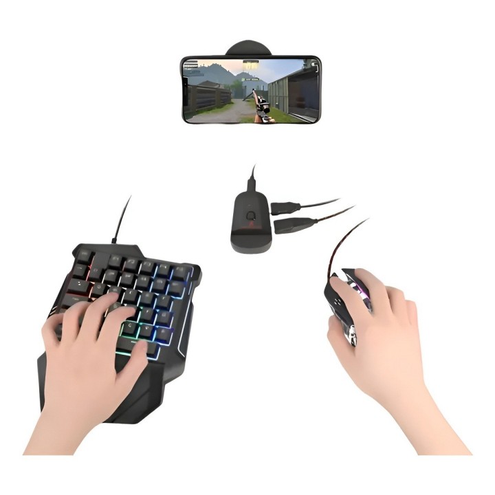 Teclado Gamer Una Mano Rgb Ergonómico Half Keyboard Usb