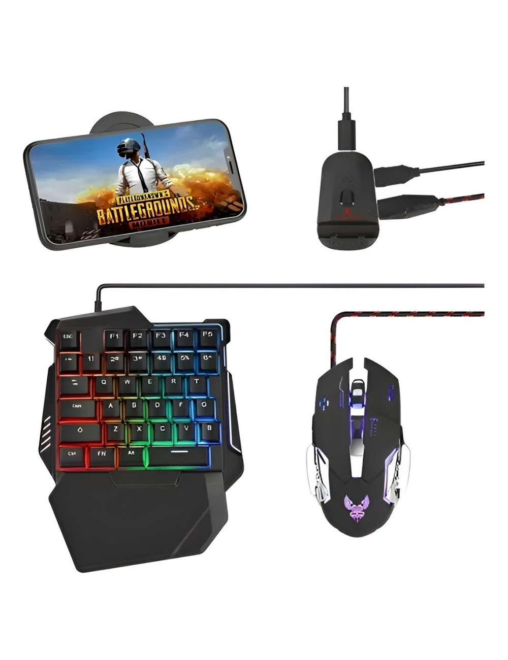 Teclado Gamer Una Mano Rgb Ergonómico Half Keyboard Usb