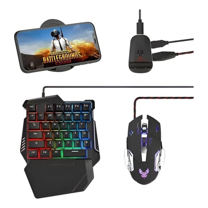Teclado Gamer Una Mano Rgb Ergonómico Half Keyboard Usb